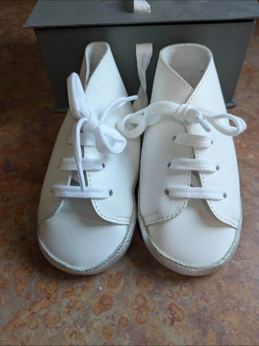 White Kids Dress Lace-Up Shoes
